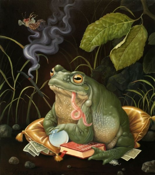 Милая лягушка арт
