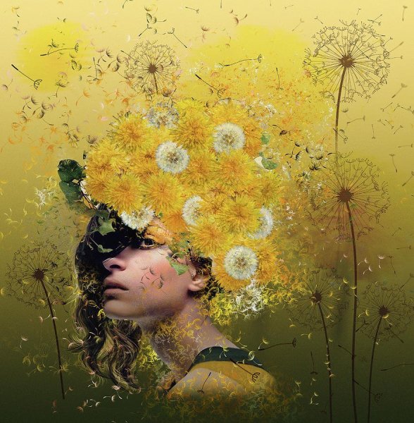 Девушка с одуванчиком