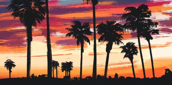 Ретро пальмы