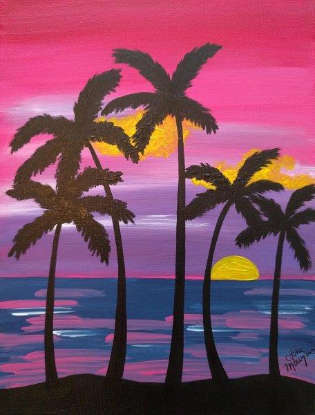 Пальмы лето арт