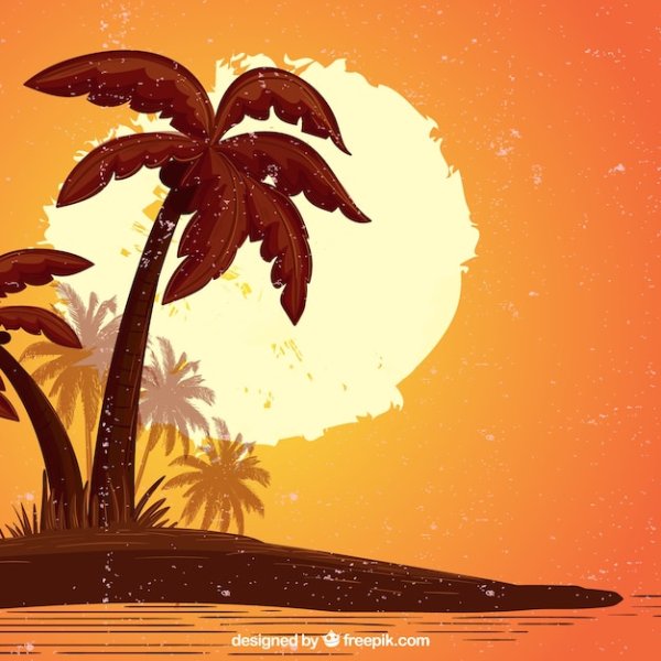 Оранжевые пальмы