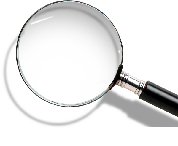 Лупа на прозрачном фоне