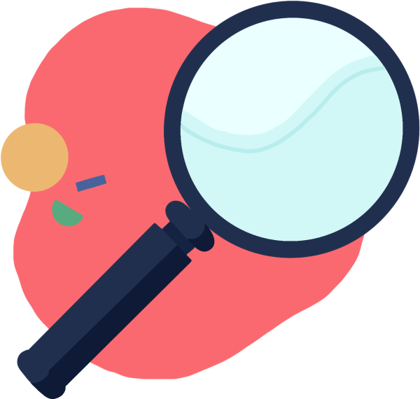 Лупа нарисованная