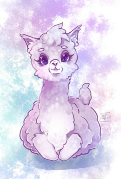 Лама рисунок