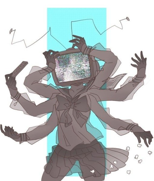 Арты с телевизором на голове