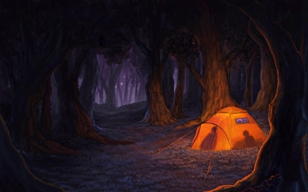 Поход с палатками арт