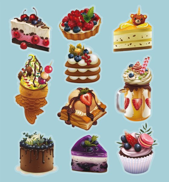 Стикеры пироженки