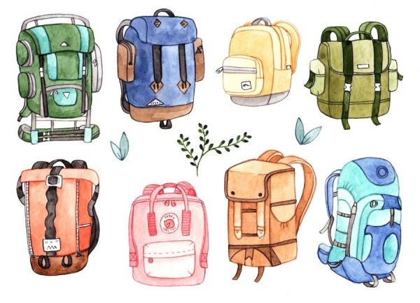 Рюкзак акварель