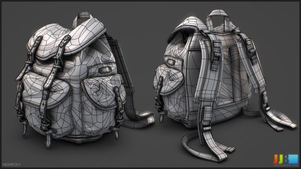 Low Poly 3d рюкзак