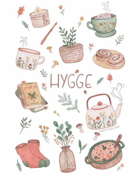 Хюгге иллюстрации