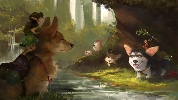 Королевский корги арт