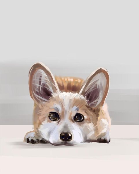 Вельш корги арт