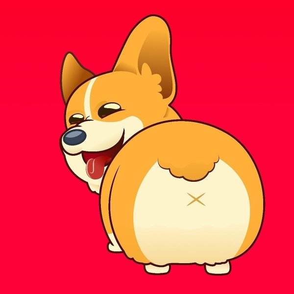 Мультяшный милый корги