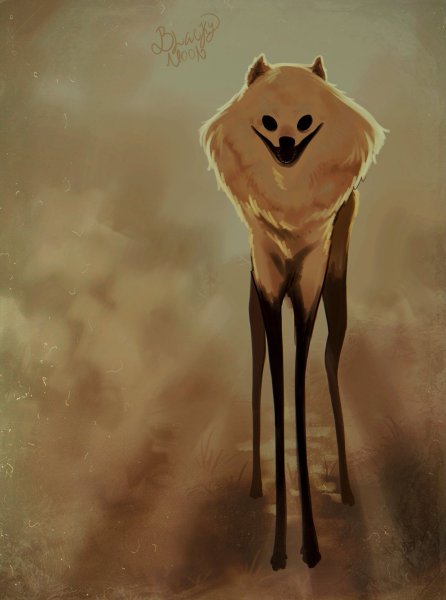 Собака с длинными ногами арт