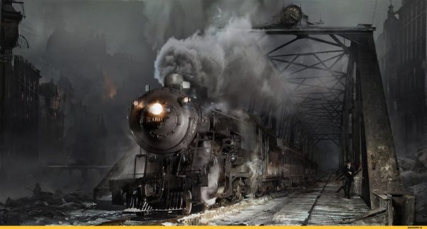Дизельпанк стимпанк паровоз