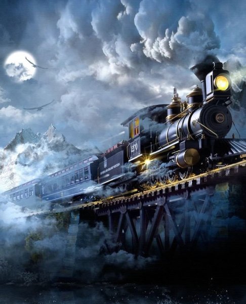 Стимпанк паровоз