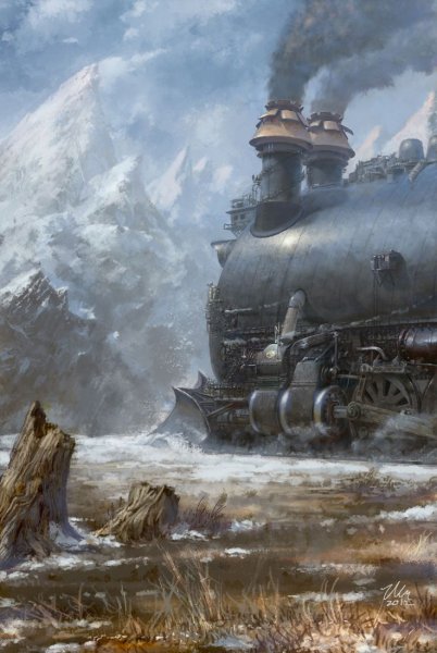 Дизельпанк стимпанк паровоз