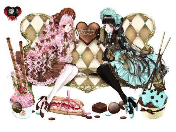 Аниме девушка с леденцом