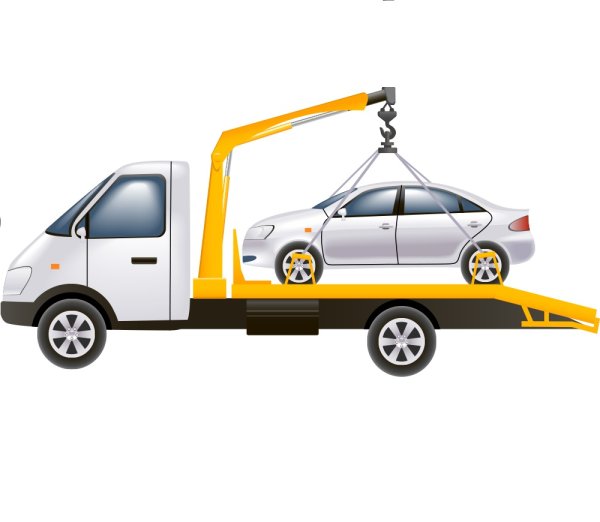 Эвакуатор на белом фоне