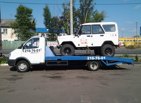 Эвакуатор Газель с машиной