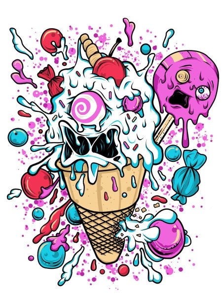 Мороженое в стиле поп арт