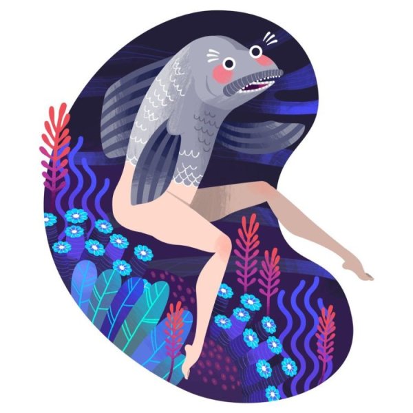 Рыба с ногами арт