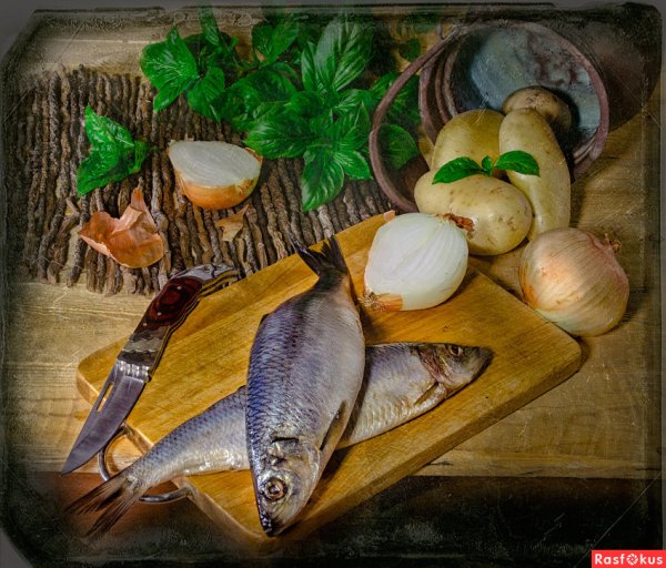 Натюрморт с селедкой