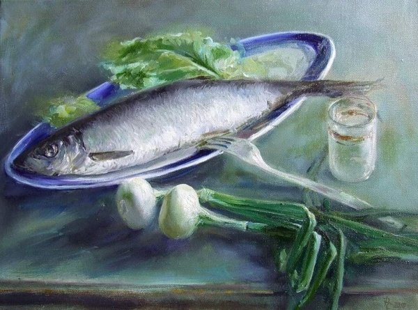 Рыбный натюрморт в живописи