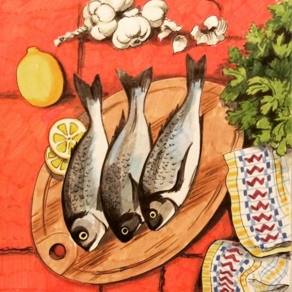 Сельдь живопись декоративно
