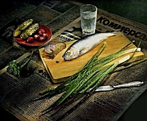 Натюрморт с селедкой