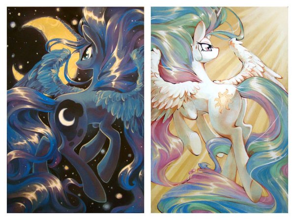 Принцесса Луна и Селестия арт