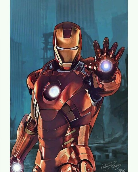 Железный человек Марк 1 Марвел арт