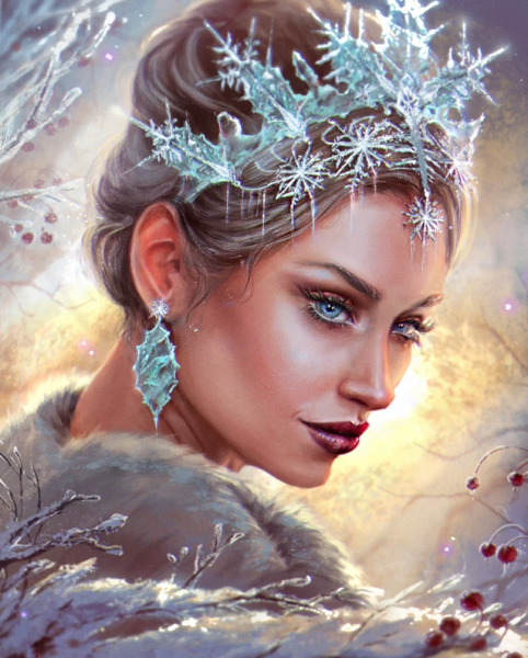 Девушка зима фэнтези