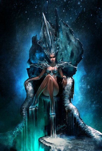 Девушка на троне