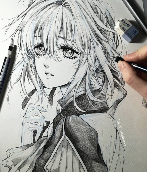 Вайолет Эвергарден аниме скетч