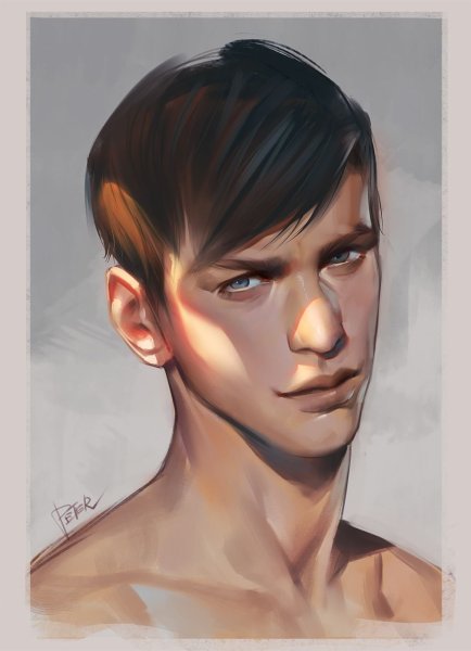 Мужское лицо арт