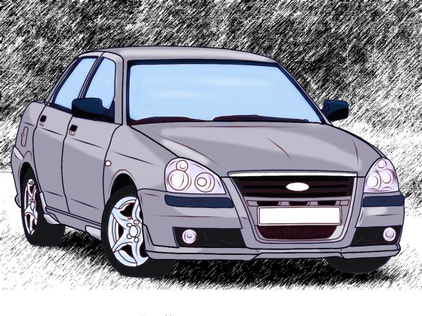 Лада Приора 2170 раскраска