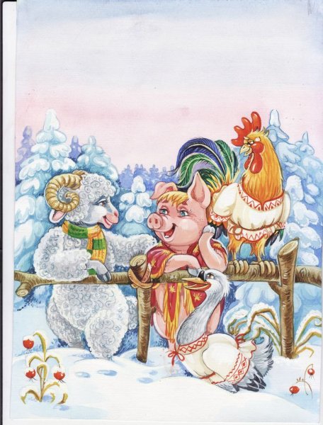 Зимовье зверей иллюстрации к сказке