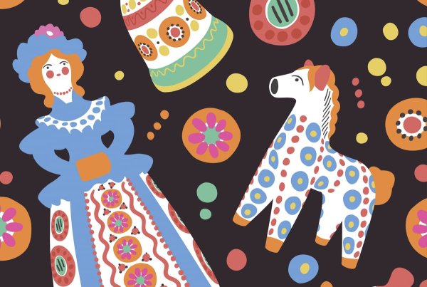 Роспись дымковской игрушки