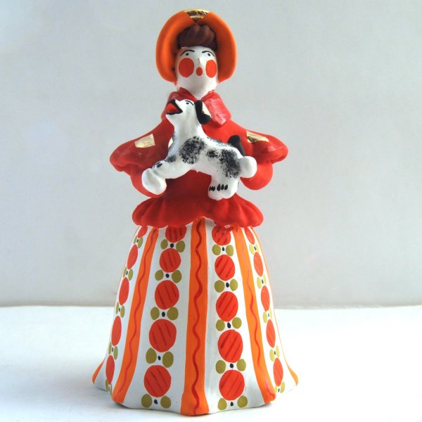 Глиняная игрушка Барыня Дымковская