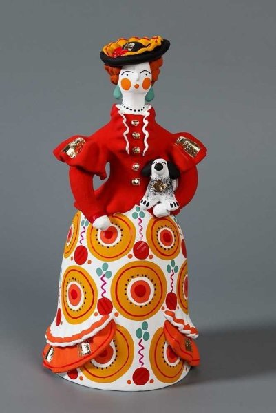 Вятская Дымковская игрушка Барыня