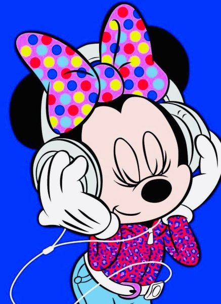 Микки Маус в наушниках