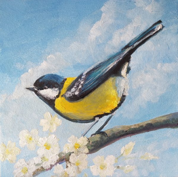 Синички живопись