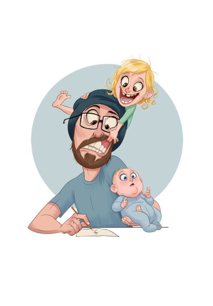 Семья смешная иллюстрация