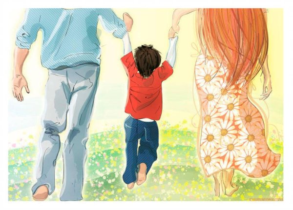 Родители и дети арт