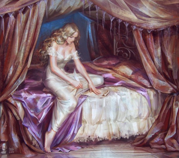 Спящая девушка фэнтези