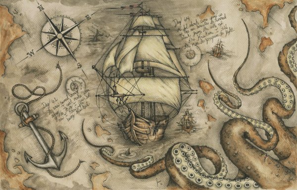 Древние морские карты