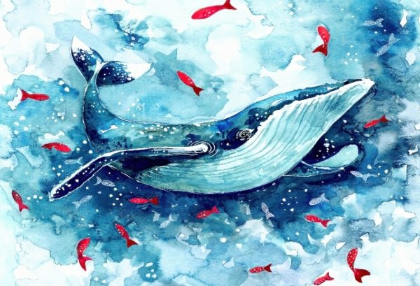 Кит рисунок