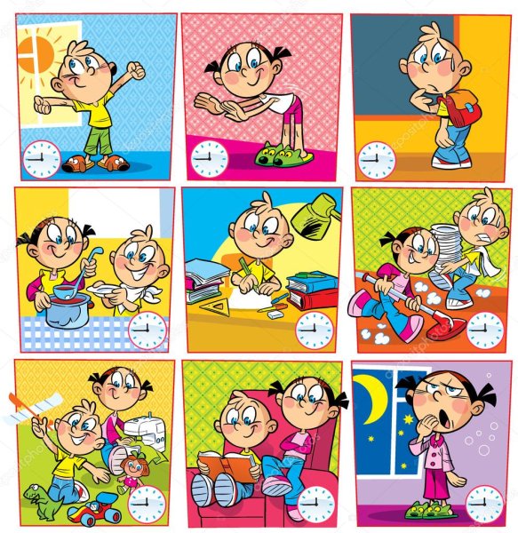 Комикс распорядок дня