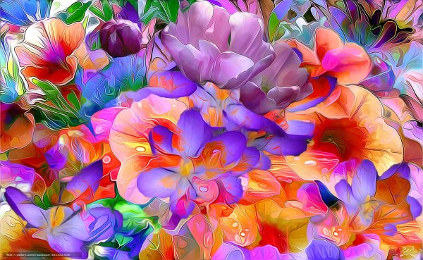 Цветы абстракция